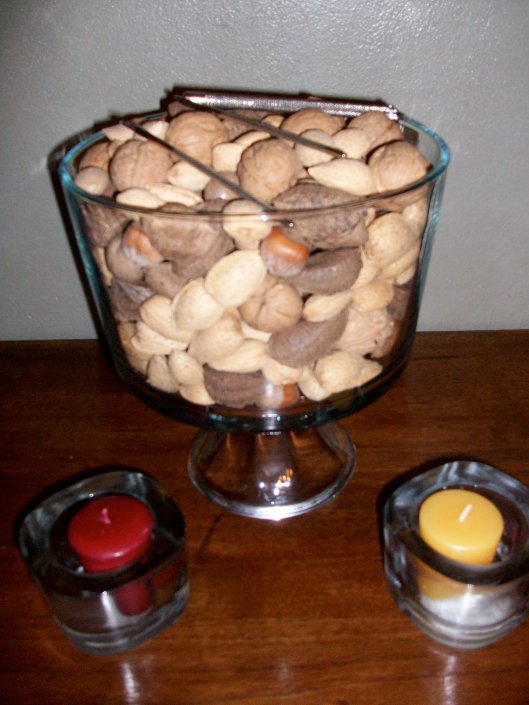 Mixed nuts double as a centerpiece